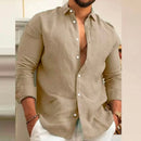 Camisa de Linho de Alta Qualidade Masculino